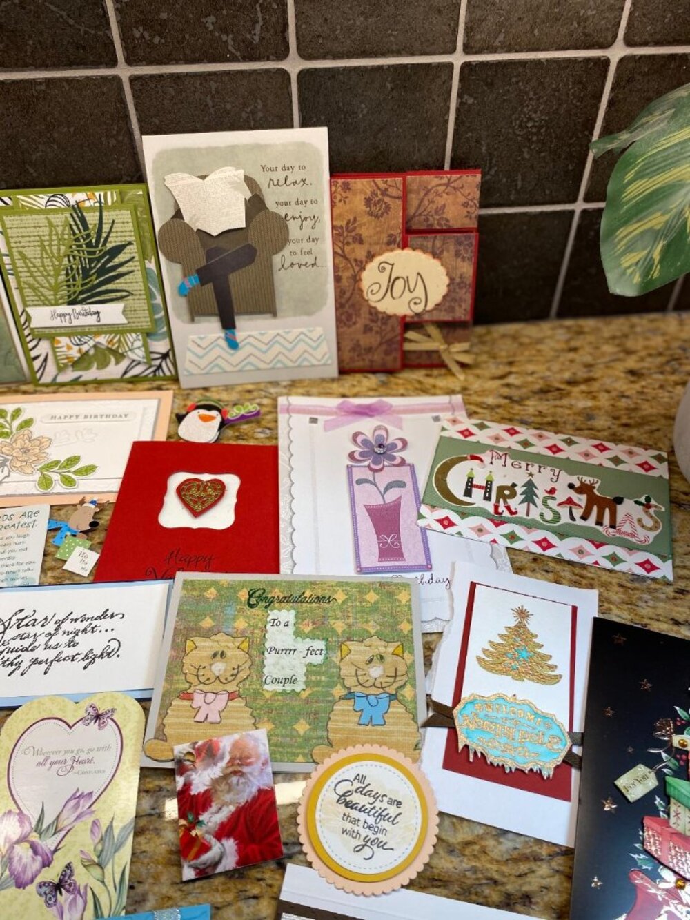 Junk Journal Craft Lot Card Fronts, Used, 3D Effect Etc. Various Themed
